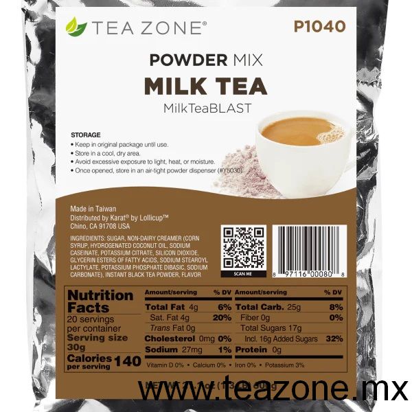 Milk Tea Blast - Té negro con leche - Polvo para Frappé Tea Zone